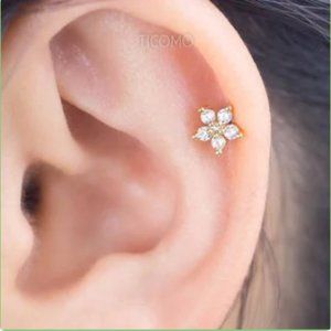 Flower Tragus Piercing